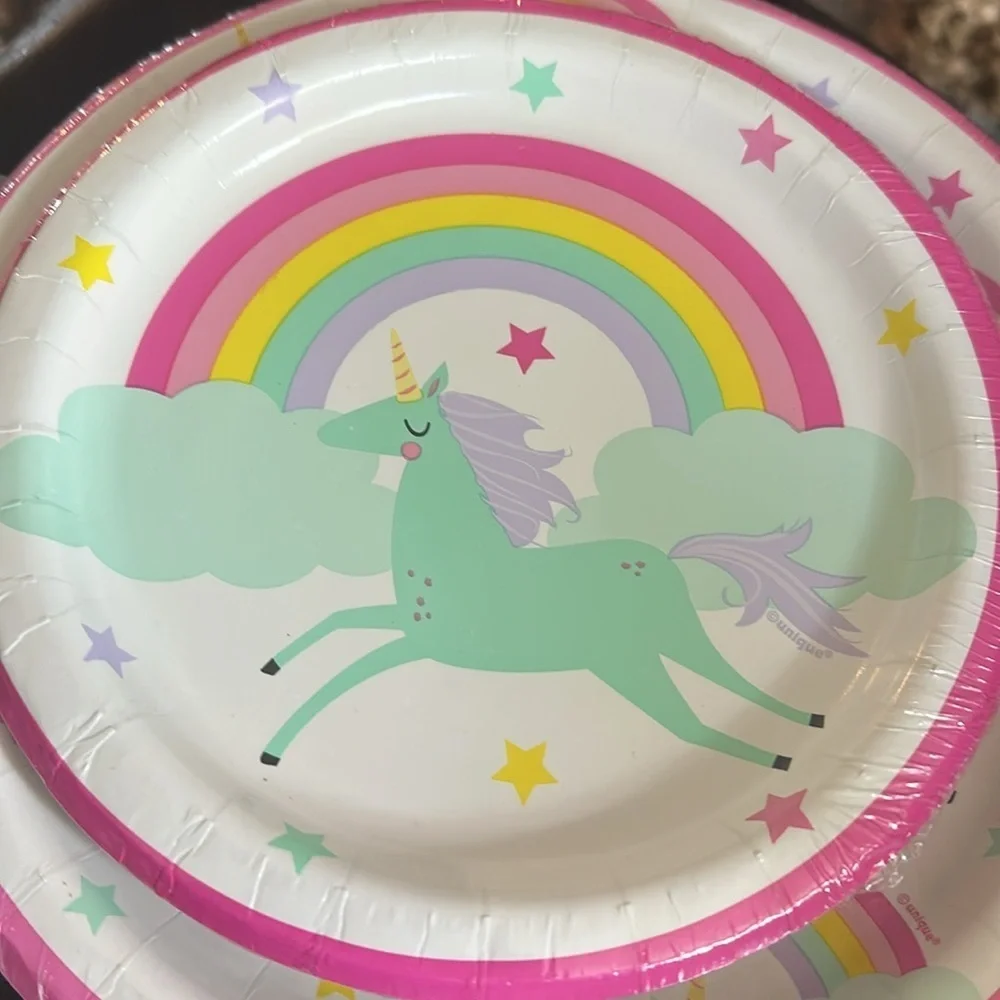 New 321 Party Pastel Unicorn Supplies